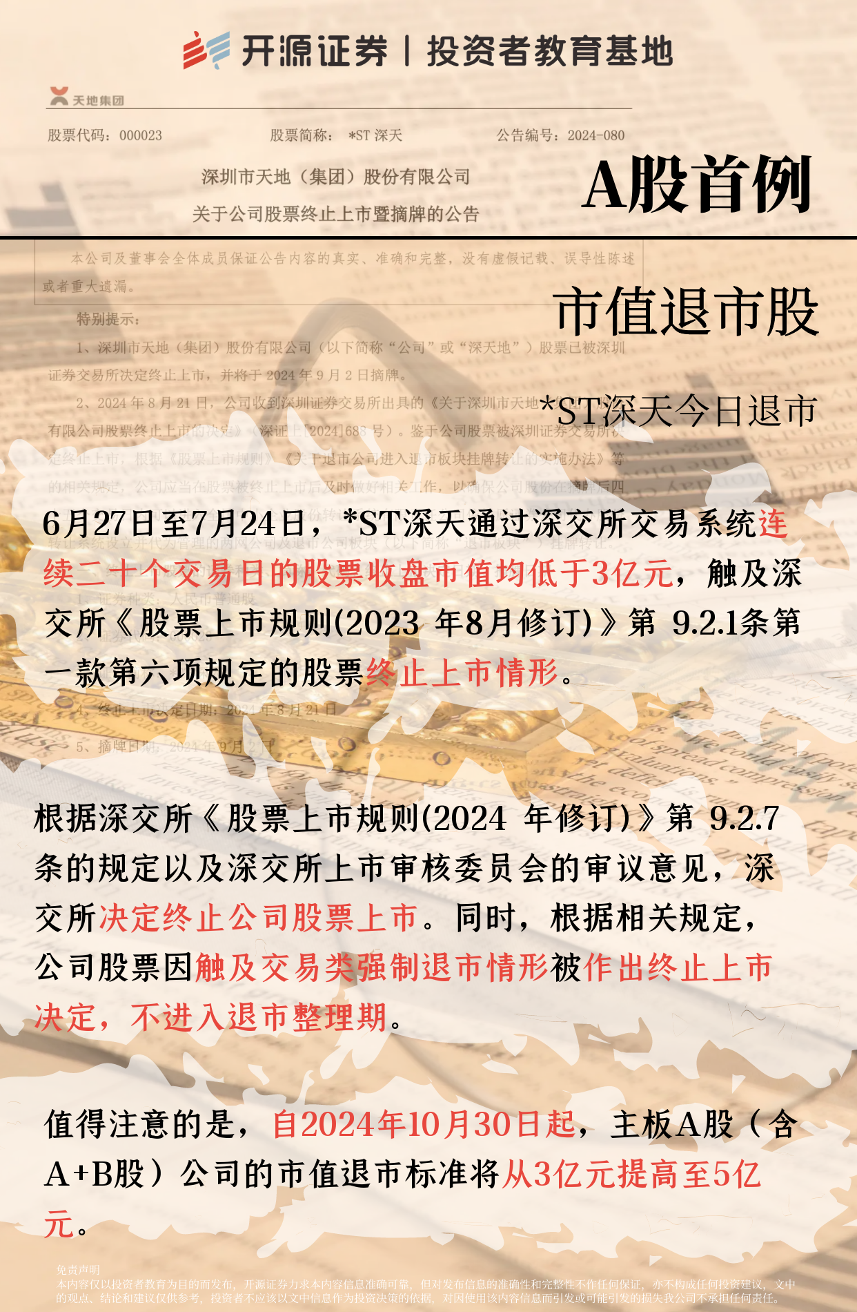 退市新规后首例，重大违法强制退市！六部门重磅发声！社保养老金共同重仓股曝光