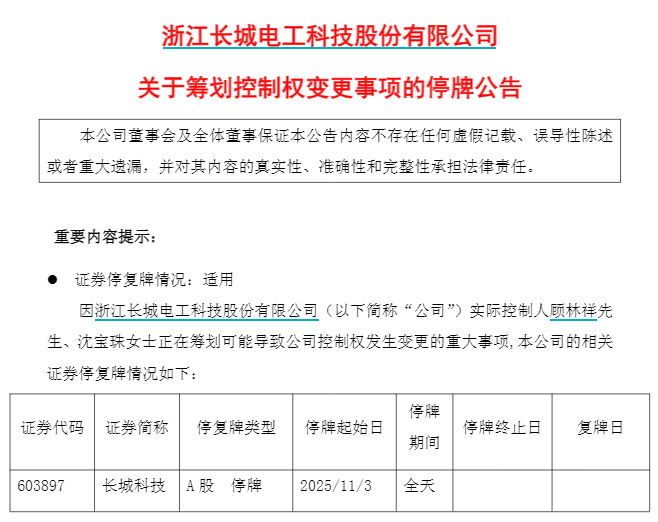 安妮股份：筹划控制权变更事项 股票停牌