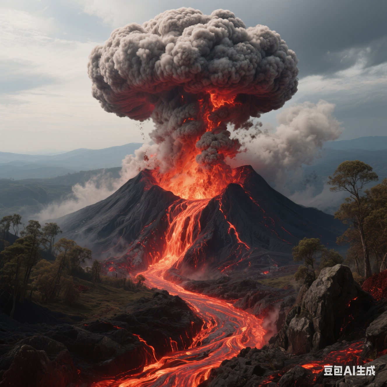 菲律宾坎拉翁火山爆炸性喷发 火山灰柱高达2500米