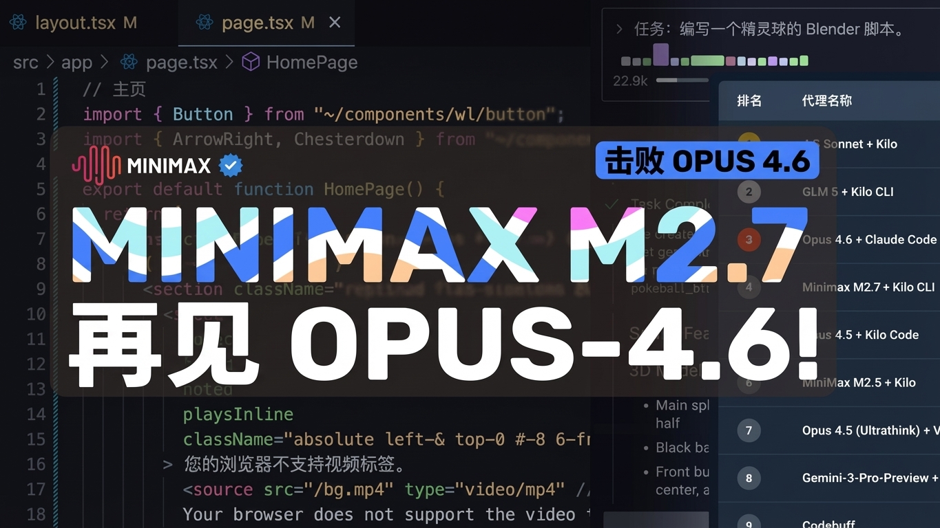 MiniMax发布新一代大模型M2.7
